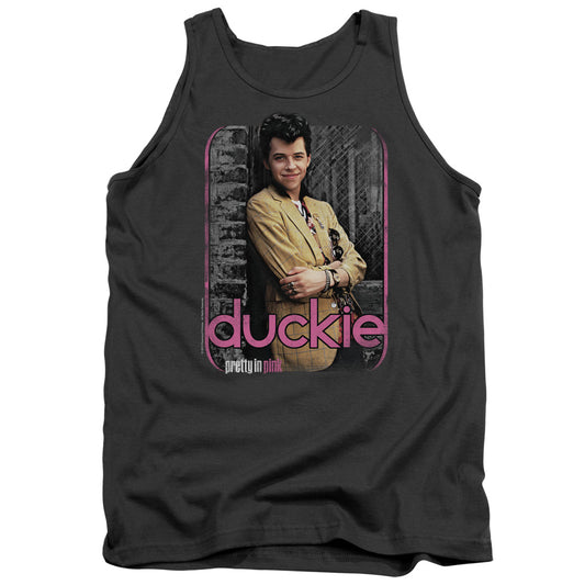Pretty In Pink - Just Duckie - Adult Tank - Charcoal