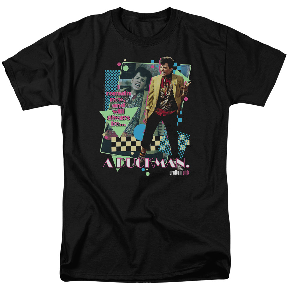Pretty In Pink - A Duckman - Short Sleeve Adult 18/1 - Black T-shirt