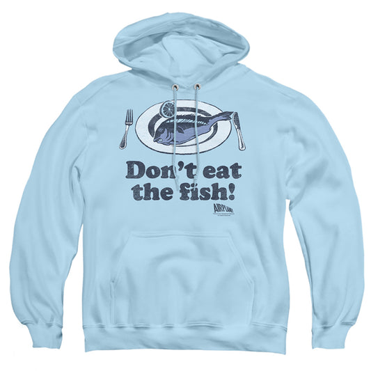 Airplane - Dont Eat The Fish - Adult Pull-over Hoodie - Light Blue