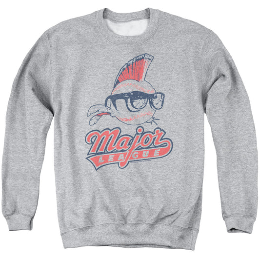 Major League - Vintage Logo - Adult Crewneck Sweatshirt - Athletic Heather
