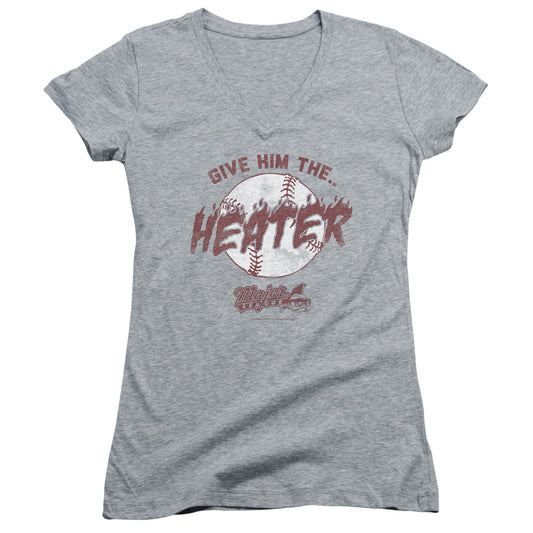 Major League The Heater - Junior V-neck - Athletic Heather