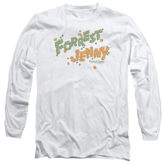 Forrest Gump - Peas And Carrots - Long Sleeve Adult 18/1 - White T-shirt