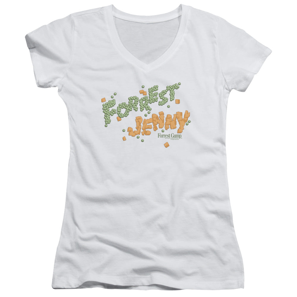 Forrest Gump - Peas And Carrots - Junior V-neck - White