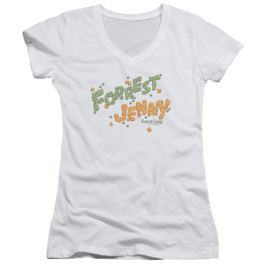 Forrest Gump - Peas And Carrots - Junior V-neck - White