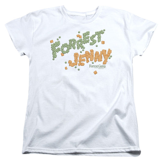 Forrest Gump - Peas And Carrots - Short Sleeve Womens Tee - White T-shirt
