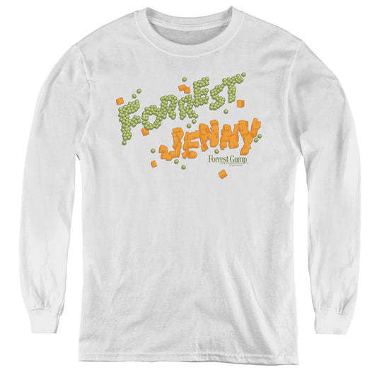 Forrest Gump - Peas And Carrots - Youth Long Sleeve Tee - White