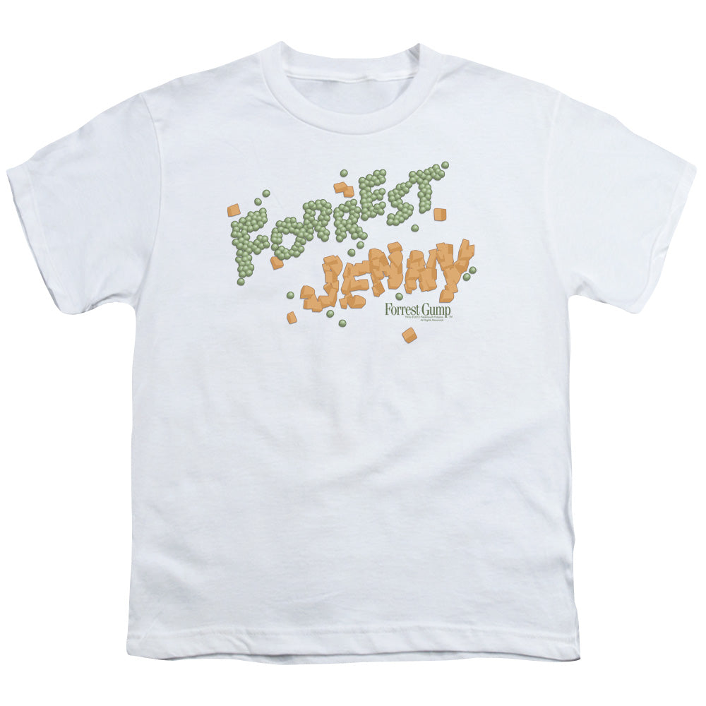 Forrest Gump - Peas And Carrots - Short Sleeve Youth 18/1 - White T-shirt