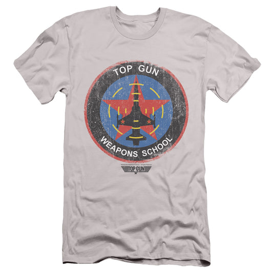 TOP GUN FLIGHT SCHOOL LOGO - S/S ADULT 30/1 - SILVER T-Shirt