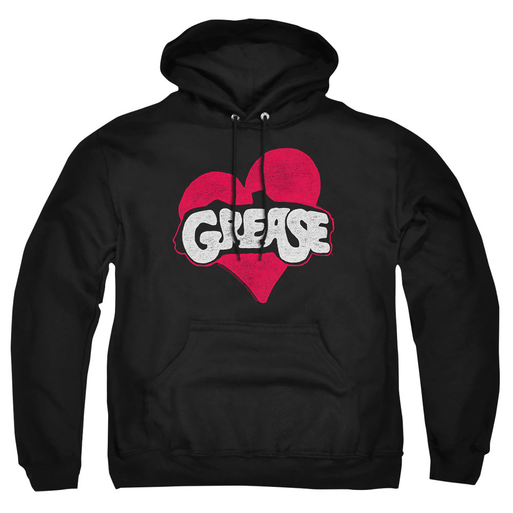 Grease - Heart - Adult Pull-over Hoodie - Black