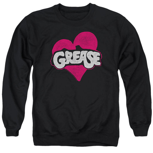 Grease - Heart - Adult Crewneck Sweatshirt - Black