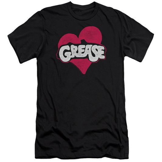 Grease - Heart-premuim Canvas Adult Slim Fit 30/1 - Black