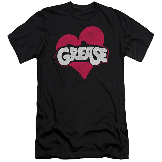 Grease - Heart - Short Sleeve Adult 30/1 - Black T-shirt