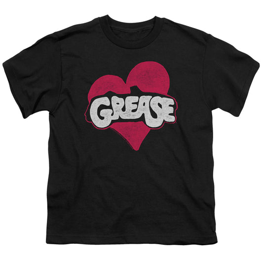Grease - Heart - Short Sleeve Youth 18/1 - Black T-shirt