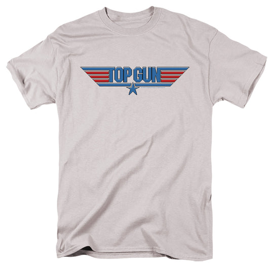 Top Gun - 8 Bit Logo - Short Sleeve Adult 18/1 - Silver T-shirt