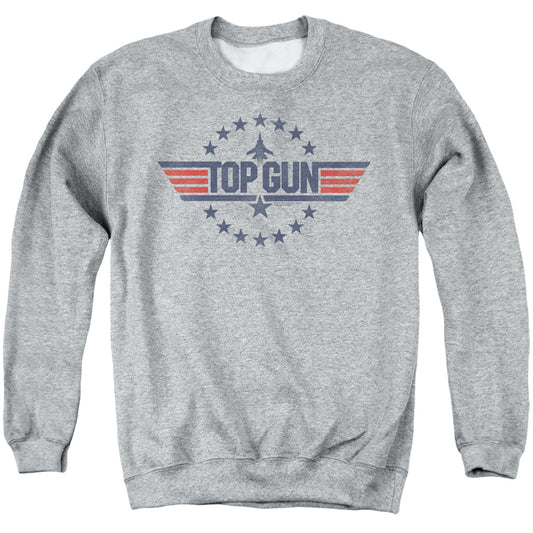 Top Gun - Star Logo - Adult Crewneck Sweatshirt - Athletic Heather