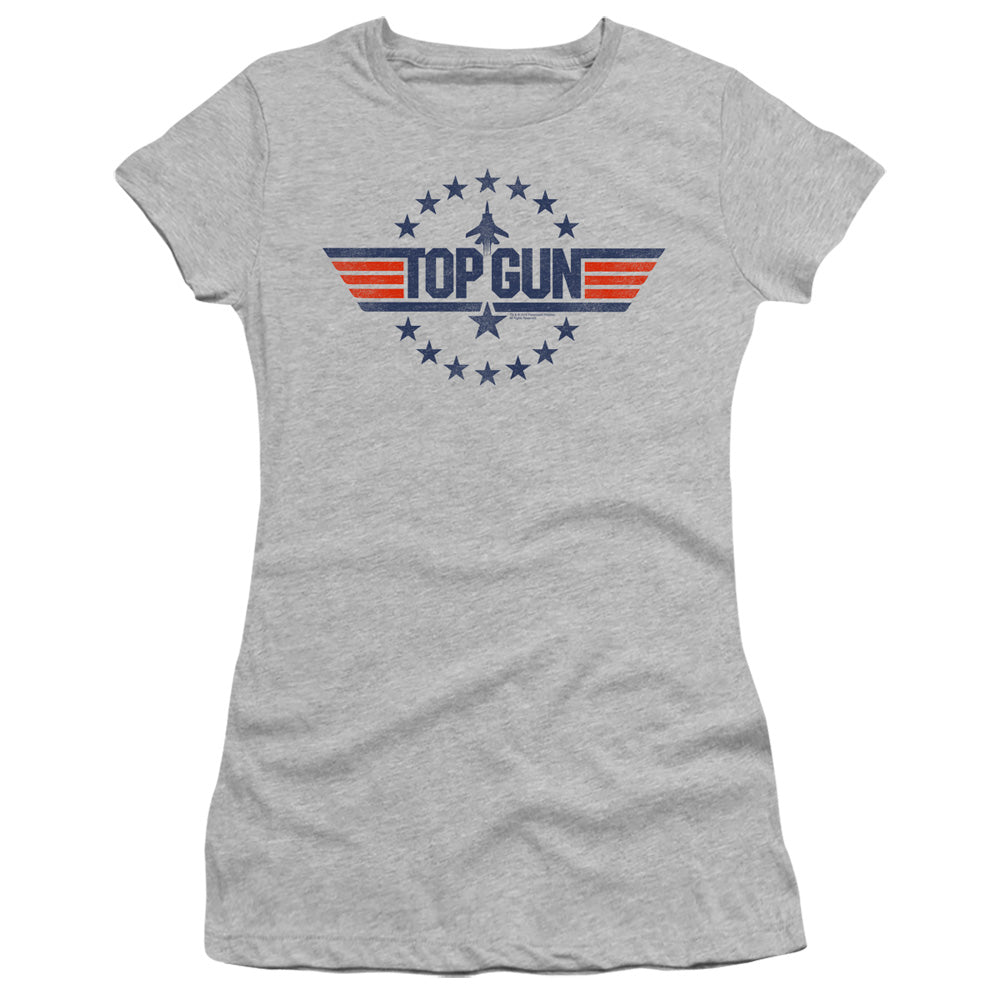 Top Gun - Star Logo - Short Sleeve Junior Sheer - Athletic Heather T-shirt