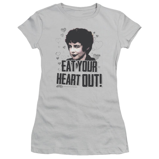 Grease - Eat Your Heart Out - Short Sleeve Junior Sheer - Silver T-shirt