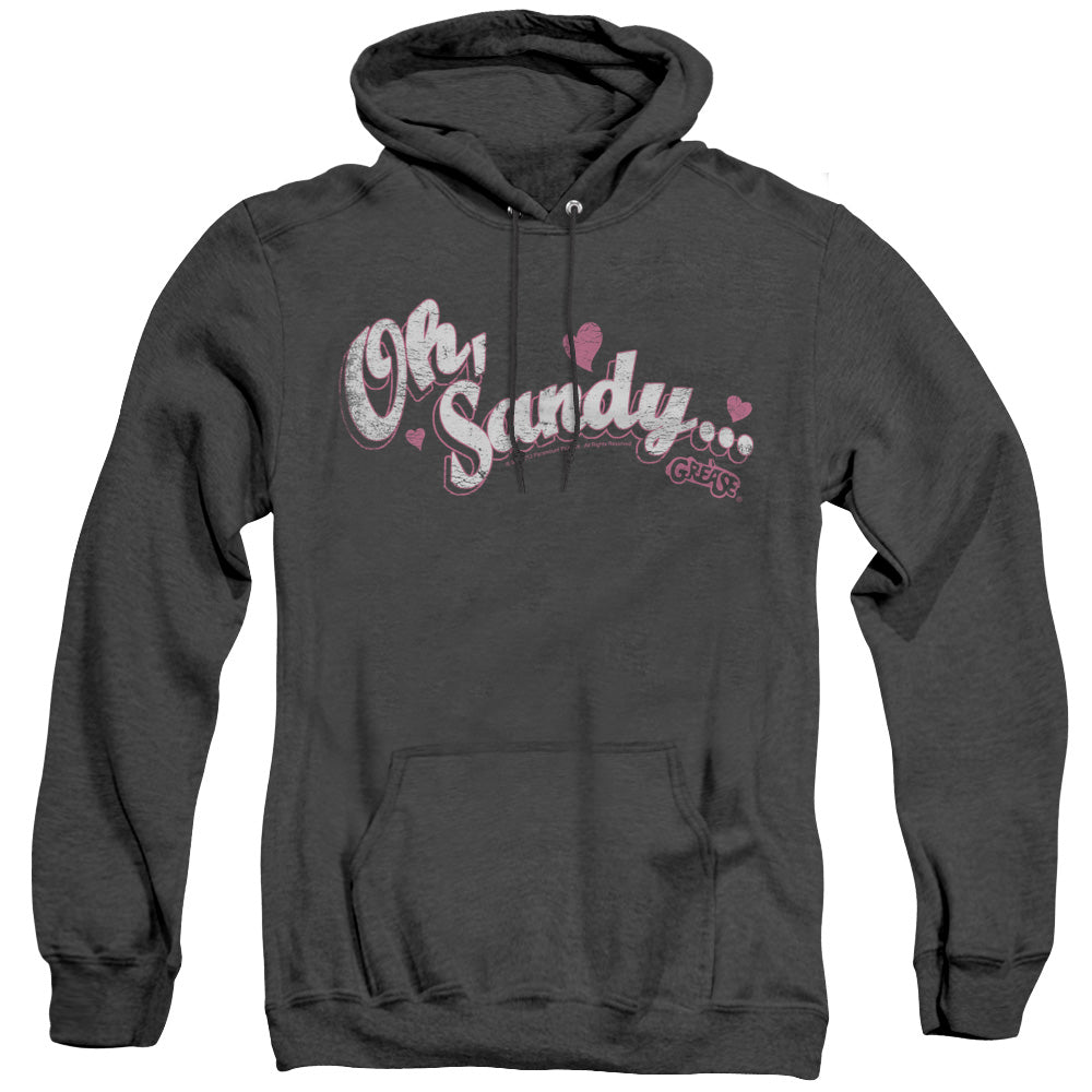 Grease - Oh Sandy - Adult Heather Hoodie - Black