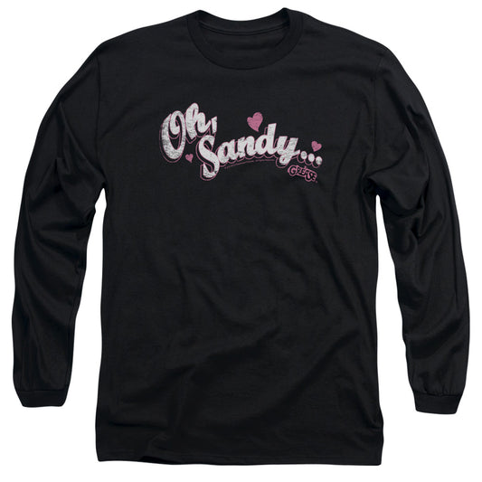 Grease - Oh Sandy - Long Sleeve Adult 18/1 - Black T-shirt