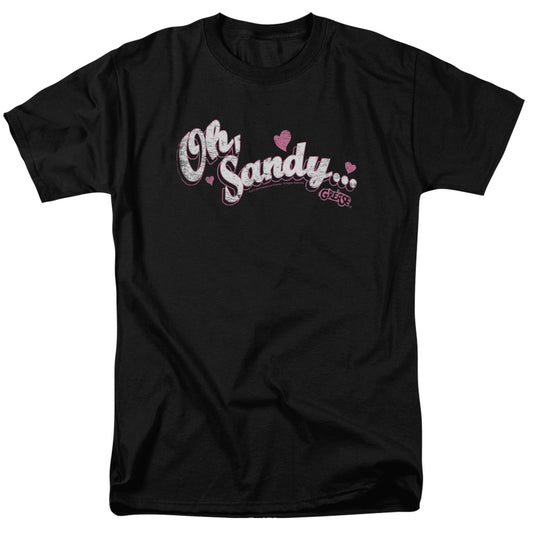 Grease - Oh Sandy - Short Sleeve Adult 18/1 - Black T-shirt