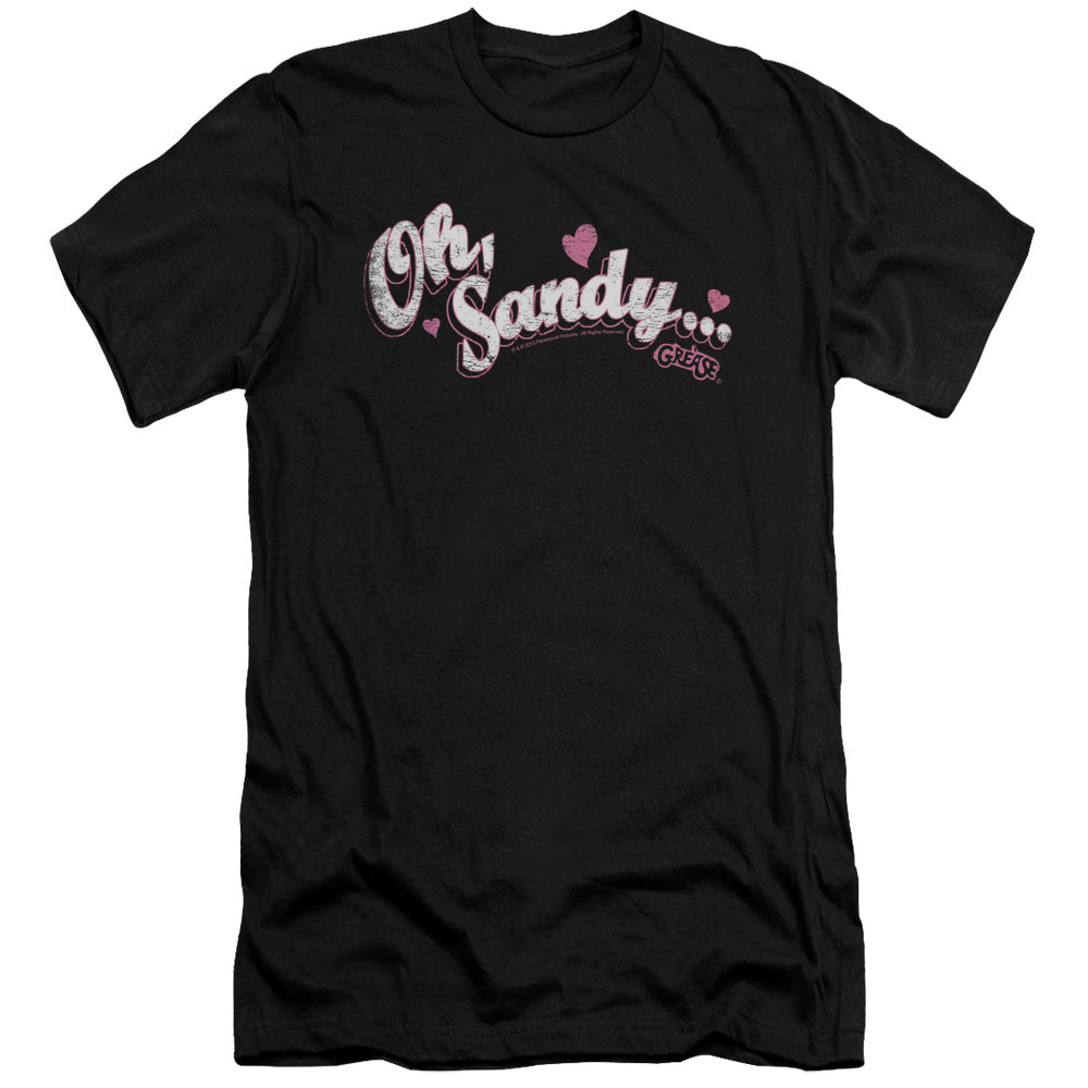 Grease - Oh Sandy - Short Sleeve Adult 30/1 - Black T-shirt