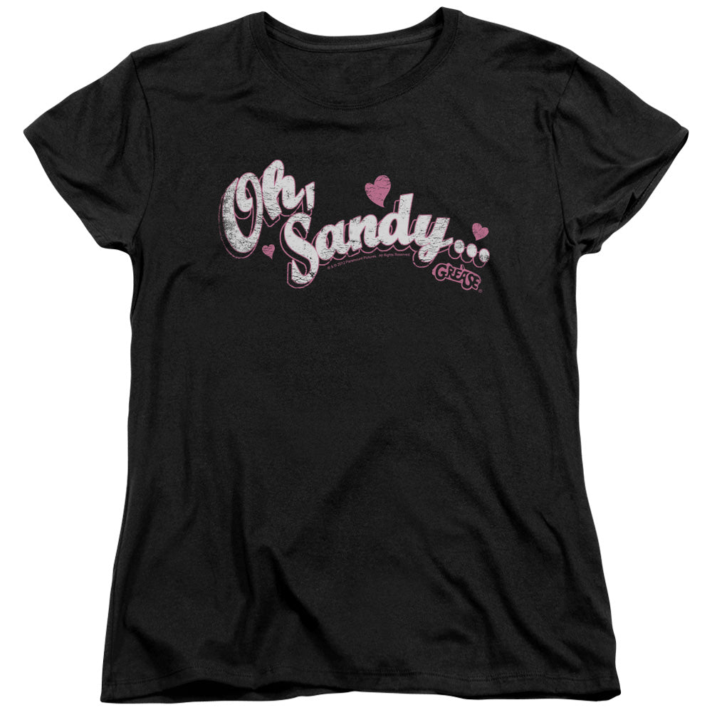 Grease - Oh Sandy - Short Sleeve Womens Tee - Black T-shirt