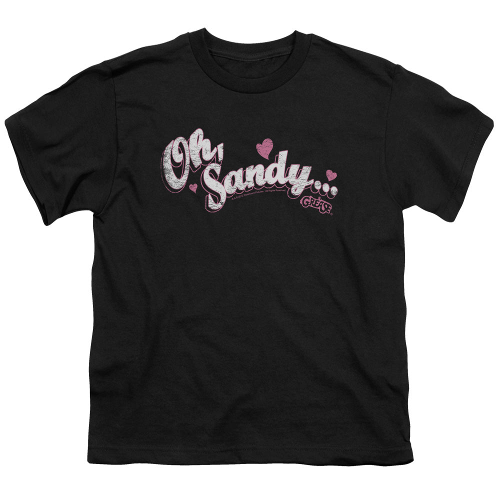 Grease - Oh Sandy - Short Sleeve Youth 18/1 - Black T-shirt