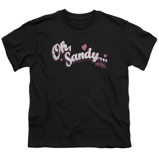 Grease - Oh Sandy - Short Sleeve Youth 18/1 - Black T-shirt