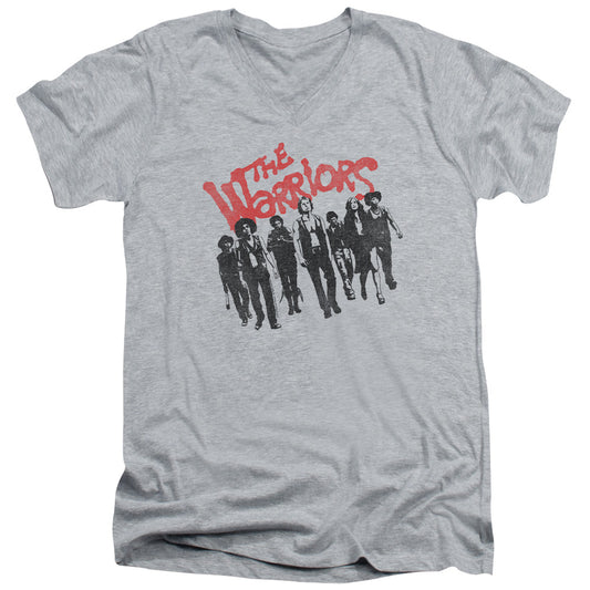 Warriors - The Gang - Short Sleeve Adult V-neck - Athletic Heather T-shirt