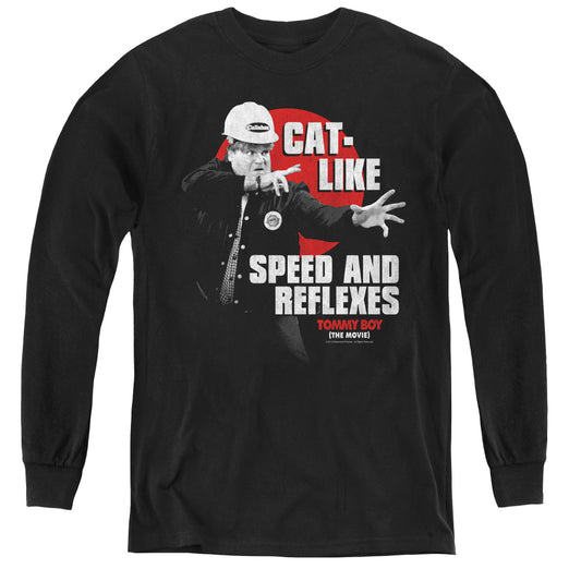 Tommy Boy - Cat Like - Youth Long Sleeve Tee - Black