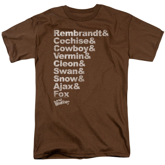 Warriors - Roster - Short Sleeve Adult 18/1 - Coffee T-shirt