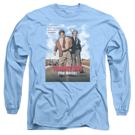 Tommy Boy - Movie Poster - Long Sleeve Adult 18/1 - Carolina Blue T-shirt