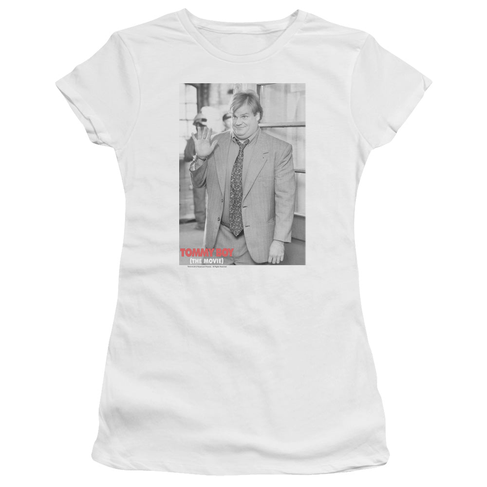 Tommy Boy - Square - Short Sleeve Junior Sheer - White T-shirt