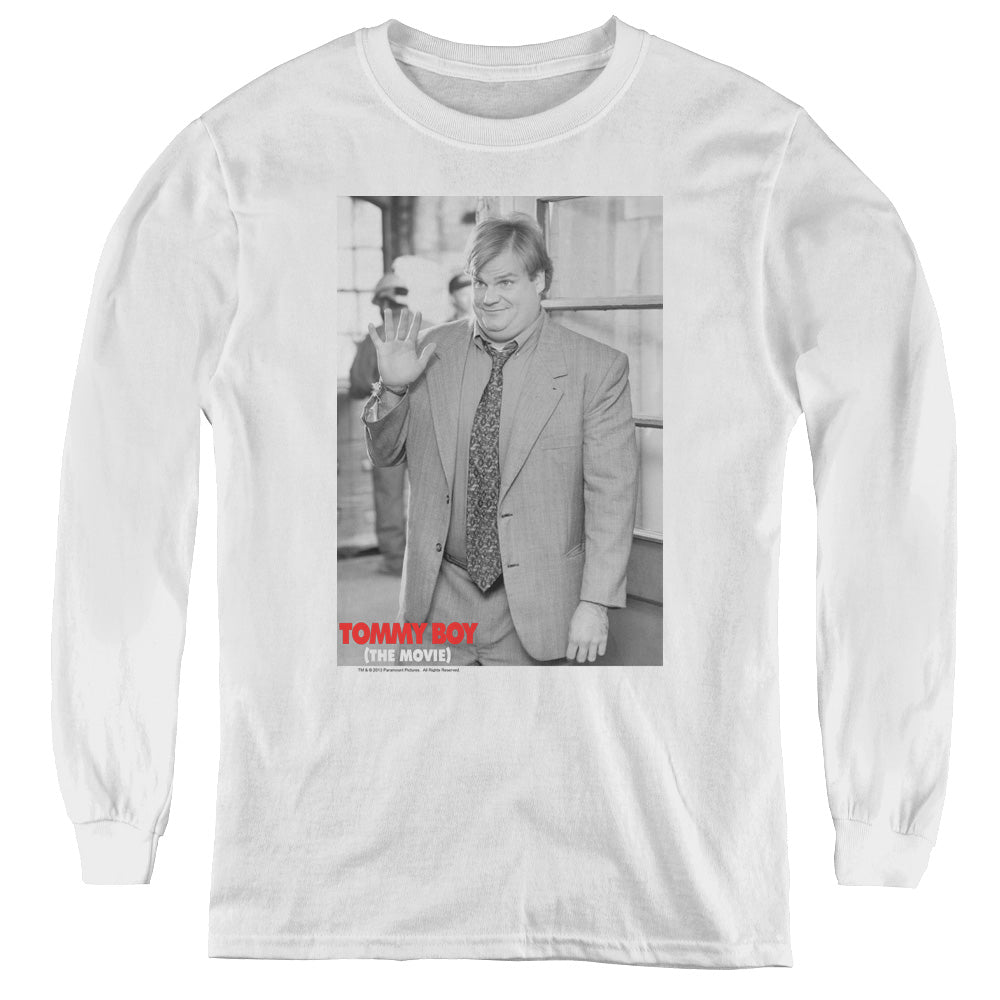 Tommy Boy - Square - Youth Long Sleeve Tee - White