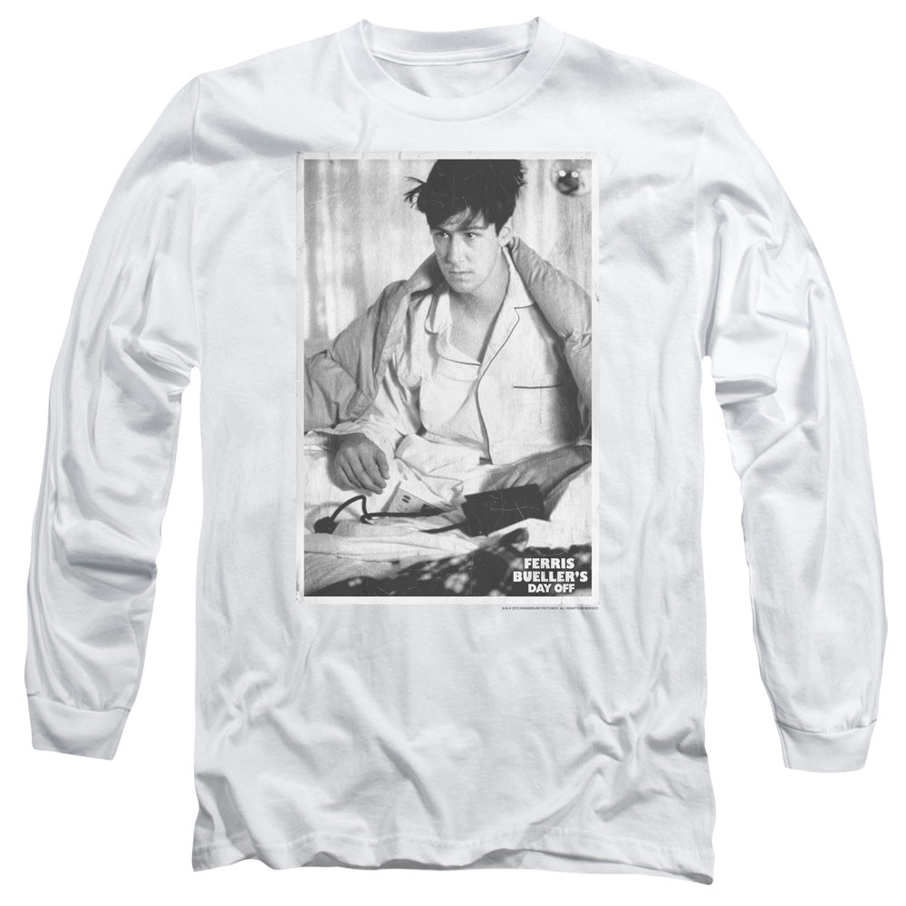 Ferris Bueller - Cameron - Long Sleeve Adult 18/1 - White T-shirt