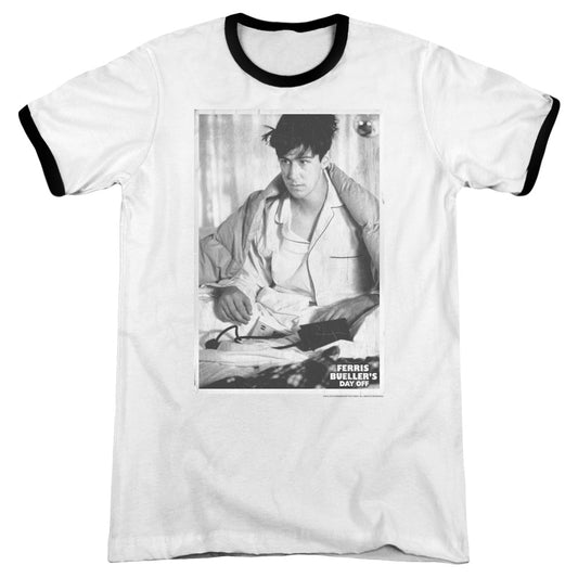 Ferris Bueller Cameron - Adult Ringer - White/black