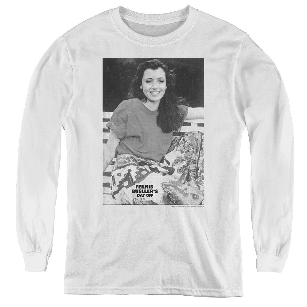 Ferris Bueller - Sloane - Youth Long Sleeve Tee - White