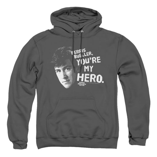 Ferris Bueller - My Hero - Adult Pull-over Hoodie - Charcoal