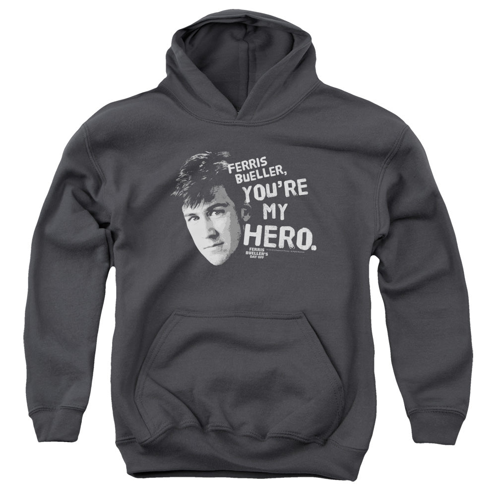 Ferris Bueller - My Hero - Youth Pull-over Hoodie - Charcoal