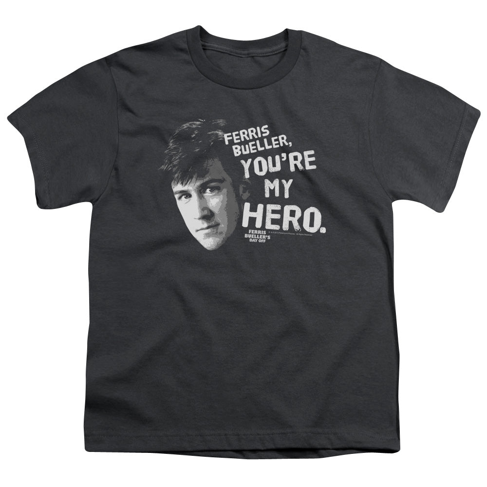 Ferris Bueller - My Hero - Short Sleeve Youth 18/1 - Charcoal T-shirt