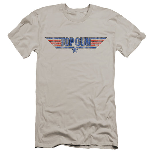 Top Gun - 8 Bit Logo-premuim Canvas Adult Slim Fit 30/1 - Silver