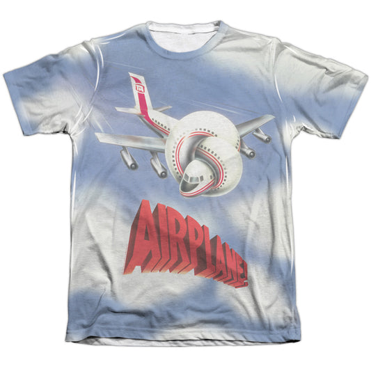 Airplane - Title - Adult 65/35 Poly/cotton Short Sleeve Tee - White T-shirt