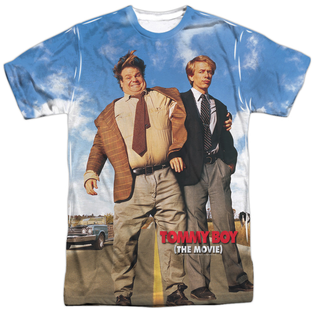 Tommy Boy - Poster -  Short Sleeve Adult 100% Poly Crew - White T-shirt