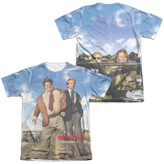 Tommy Boy - Poster (Front/back Print) - Adult 65/35 Poly/cotton Short Sleeve Tee - White T-shirt