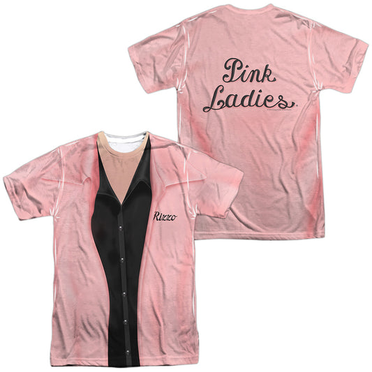 Grease - Rizzo Pink Laides (Front/back Print) -  Short Sleeve Adult 100% Poly Crew - White T-shirt