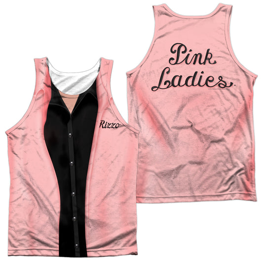 Grease - Rizzo Pink Ladies - Adult 100% Poly Tank Top - White