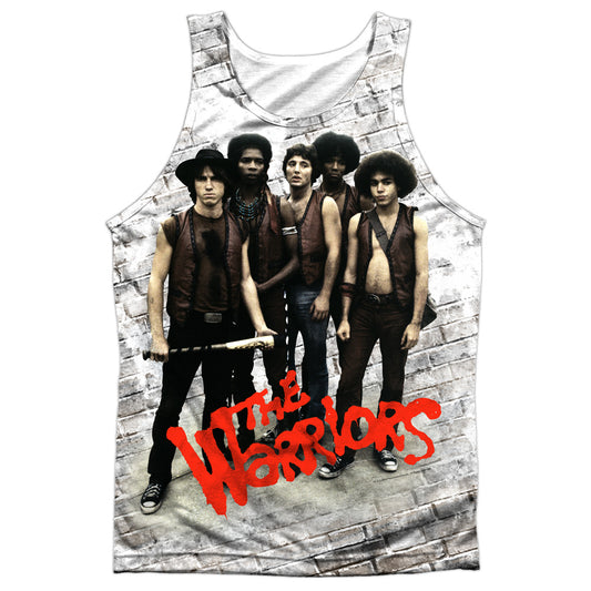 Warriors - Pose - Adult 100% Poly Tank Top - White