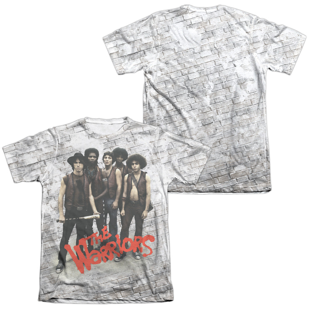 Warriors - Pose (Front/back Print) - Adult 65/35 Poly/cotton Short Sleeve Tee - White T-shirt