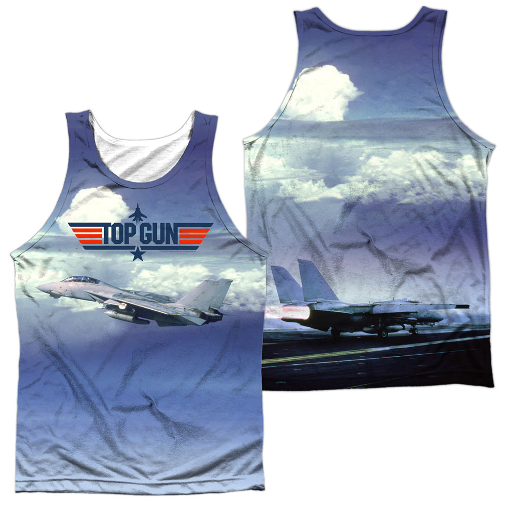 Top Gun - Take Off - Adult 100% Poly Tank Top - White