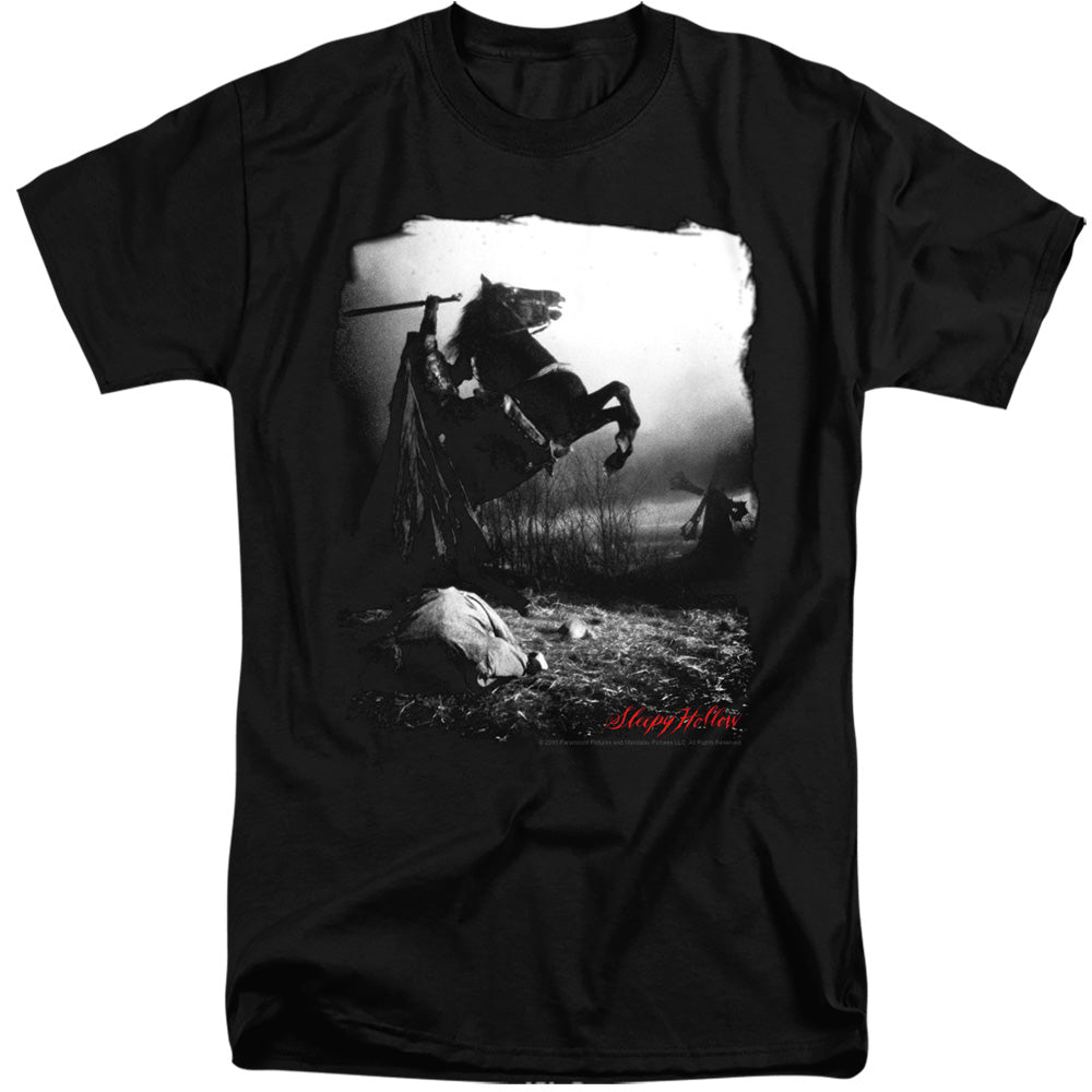Sleepy Hollow - Foggy Night - Short Sleeve Adult Tall 18/1 - Black T-shirt
